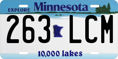 MN license plate 263LCM