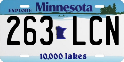 MN license plate 263LCN