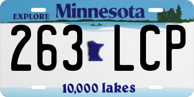 MN license plate 263LCP