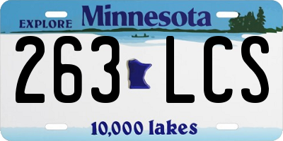 MN license plate 263LCS