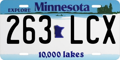 MN license plate 263LCX