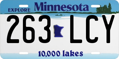 MN license plate 263LCY