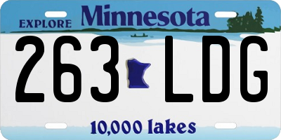 MN license plate 263LDG
