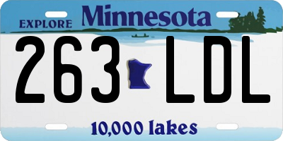 MN license plate 263LDL