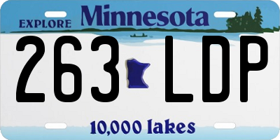 MN license plate 263LDP