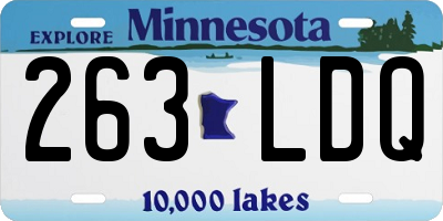 MN license plate 263LDQ