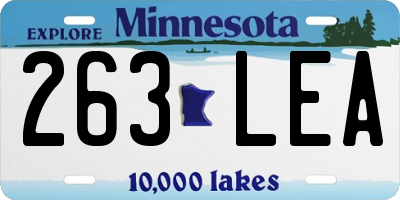 MN license plate 263LEA
