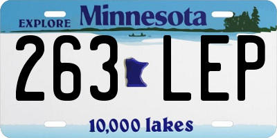 MN license plate 263LEP