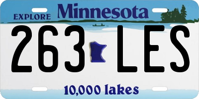 MN license plate 263LES
