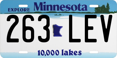 MN license plate 263LEV