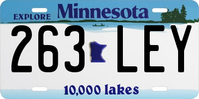 MN license plate 263LEY