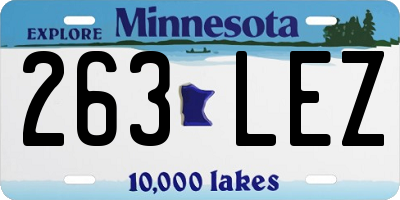 MN license plate 263LEZ