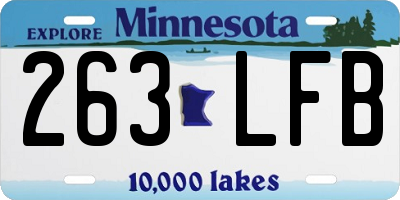 MN license plate 263LFB
