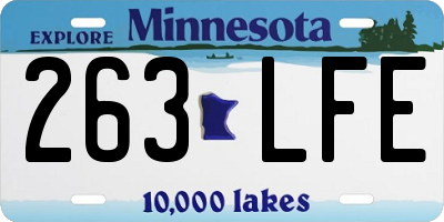 MN license plate 263LFE