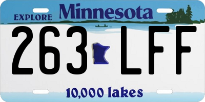 MN license plate 263LFF