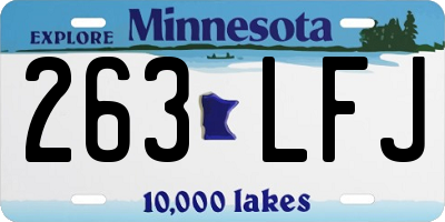 MN license plate 263LFJ
