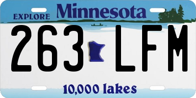 MN license plate 263LFM