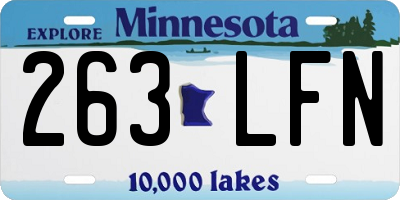 MN license plate 263LFN