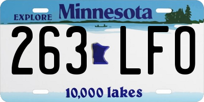 MN license plate 263LFO