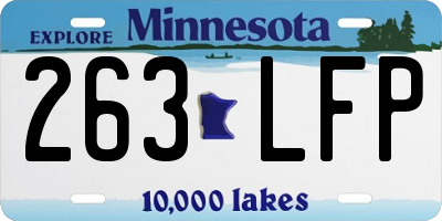 MN license plate 263LFP