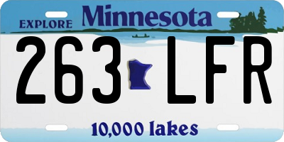 MN license plate 263LFR