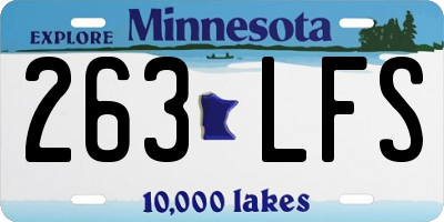 MN license plate 263LFS