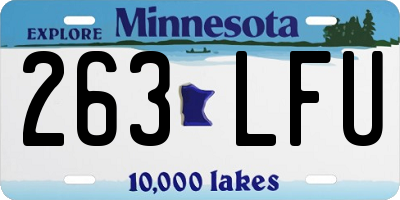 MN license plate 263LFU