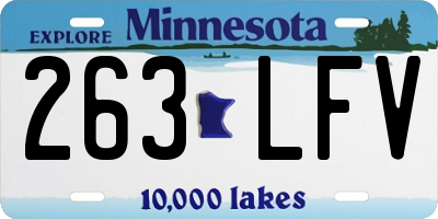 MN license plate 263LFV