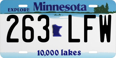 MN license plate 263LFW