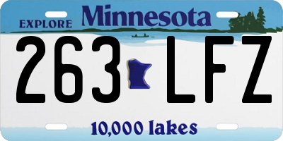 MN license plate 263LFZ