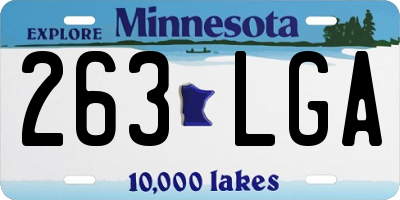 MN license plate 263LGA