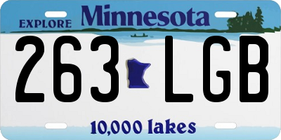 MN license plate 263LGB