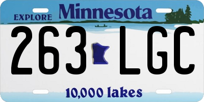 MN license plate 263LGC