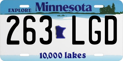 MN license plate 263LGD