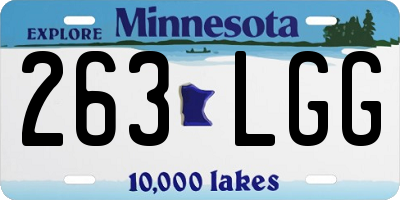 MN license plate 263LGG
