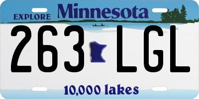 MN license plate 263LGL