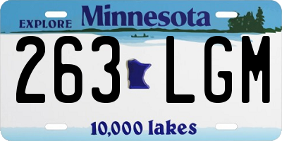MN license plate 263LGM