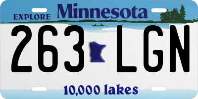MN license plate 263LGN