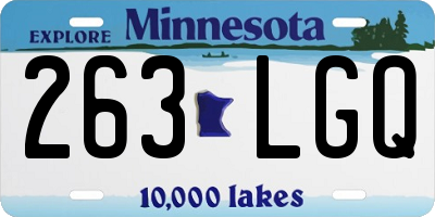 MN license plate 263LGQ