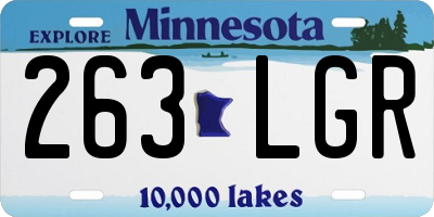 MN license plate 263LGR