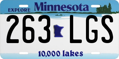 MN license plate 263LGS