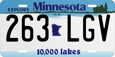 MN license plate 263LGV