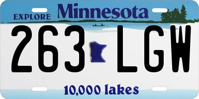 MN license plate 263LGW