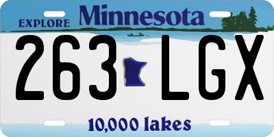 MN license plate 263LGX