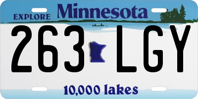 MN license plate 263LGY