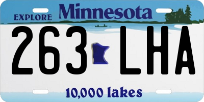 MN license plate 263LHA
