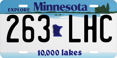 MN license plate 263LHC