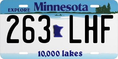 MN license plate 263LHF