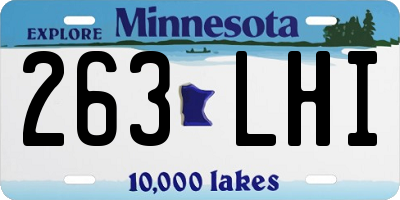 MN license plate 263LHI