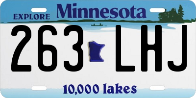 MN license plate 263LHJ